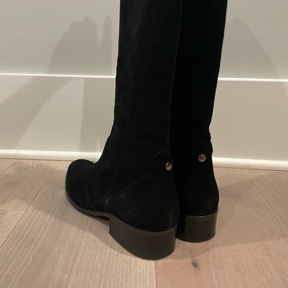 DuoBoots Haltham Standard Knee High Boots in Black Suede Sz 39 - Picture 7 of 13